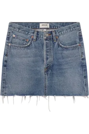 AGOLDE Dames, Rokken, Blauw, Maat: W28 Katoen