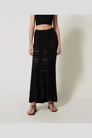 Twin-Set Dames, Rokken, Zwart, Maat: S Viscose