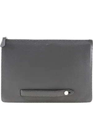Fendi Dames, Pre-owned, Grijs, Maat: ONE Size Leer