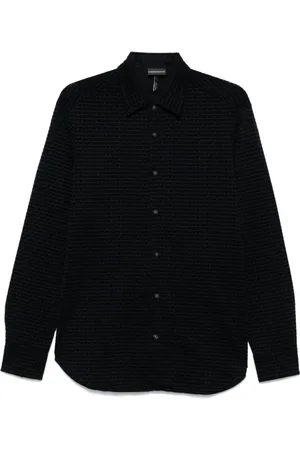 Emporio Armani Heren, Overhemden, Blauw, Maat: S