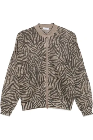 Brunello Cucinelli Dames, Truien, Bruin, Maat: M
