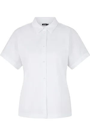JOOP! Dames, Blouses & Shirts, Wit, Maat: XL Katoen