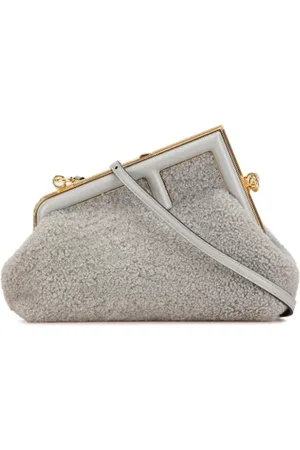 Fendi Dames, Pre-owned, Grijs, Maat: ONE Size Zijde