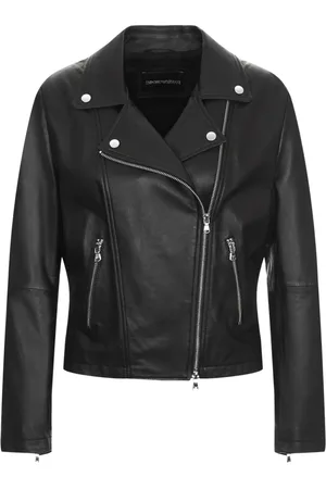 Emporio Armani Dames, Jassen, Zwart, Maat: L Leer