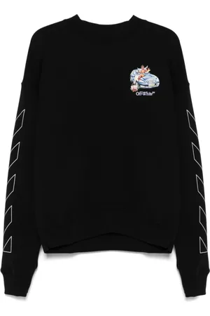 OFF-WHITE Heren, Sweatshirts & Hoodies, Zwart, Maat: S Katoen
