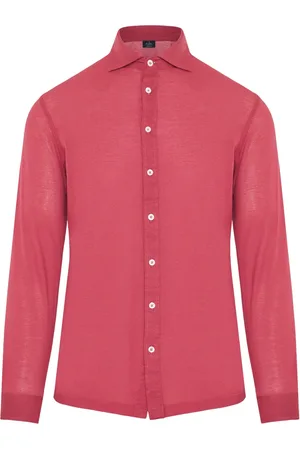 BARBA Heren, Overhemden, Rood, Maat: 2XL Katoen