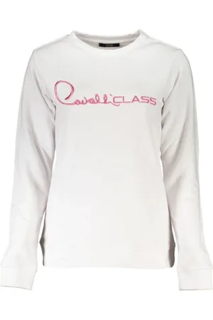 Roberto Cavalli Dames, Sweatshirts & Hoodies, Wit, Maat: 2XL
