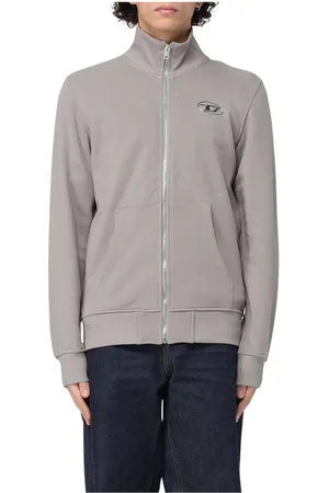 Diesel Heren, Sweatshirts & Hoodies, Grijs, Maat: M Katoen