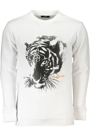 Roberto Cavalli Heren, Sweatshirts & Hoodies, Wit, Maat: 3XL