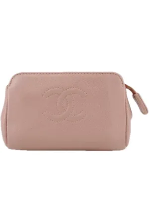 CHANEL Dames, Pre-owned, Roze, Maat: ONE Size Leer