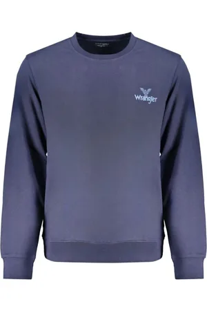 Wrangler Heren, Sweatshirts & Hoodies, Blauw, Maat: M Katoen