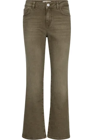 Mos Mosh Dames, Jeans, Groen, Maat: W24 Katoen