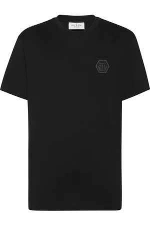 Philipp Plein Heren, Tops, Zwart, Maat: L Katoen