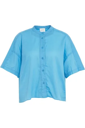 Closed Dames, Blouses & Shirts, Blauw, Maat: S