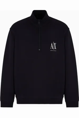 Armani Exchange Heren, Sweatshirts & Hoodies, Blauw, Maat: S Katoen