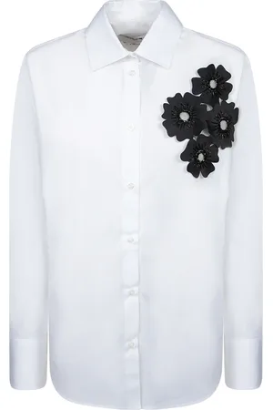 Msgm Dames, Blouses & Shirts, Wit, Maat: S Katoen