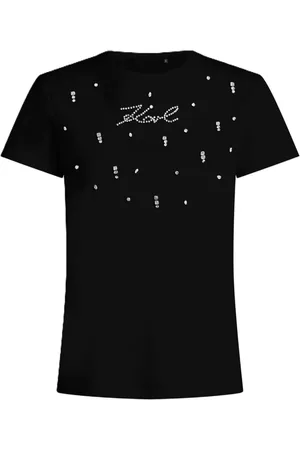 Karl Lagerfeld Dames, Tops, Zwart, Maat: S Katoen