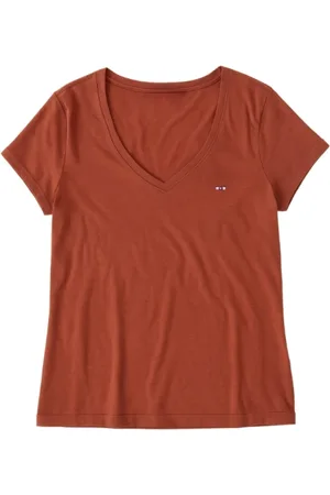 Eden Park Dames, Tops, Oranje, Maat: XL Katoen