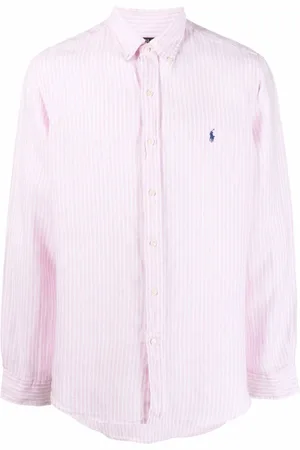 Ralph Lauren Heren, Overhemden, Roze, Maat: M Linnen