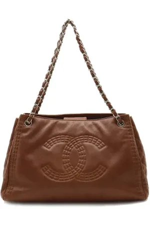 CHANEL Dames, Pre-owned, Bruin, Maat: ONE Size Leer