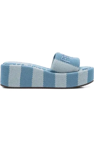 Fendi Dames, Schoenen, Blauw, Maat: 37 1/2 EU Denim