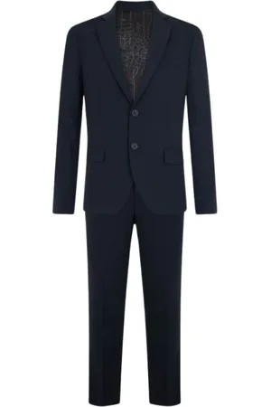 Roberto Cavalli Heren, Pakken, Blauw, Maat: M Wol