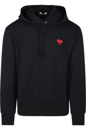 Comme des Garçons Heren, Sweatshirts & Hoodies, Zwart, Maat: L Poliester