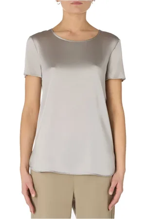 Max Mara Dames, Blouses & Shirts, Grijs, Maat: S Zijde