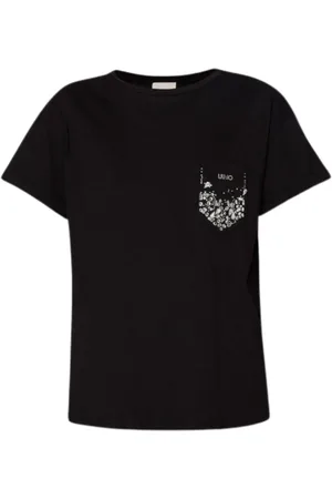 Liu Jo Dames, Tops, Zwart, Maat: XS Katoen
