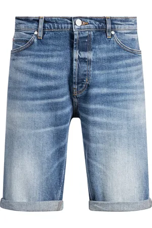 HUGO BOSS Heren, Korte broeken, Blauw, Maat: W32 Denim