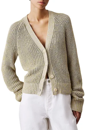 Calvin Klein Dames, Truien, Grijs, Maat: XS Katoen
