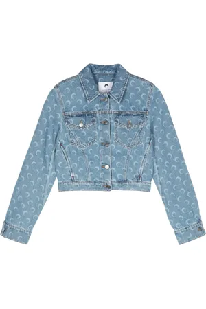 Marine Serre Dames, Jassen, Blauw, Maat: S Denim