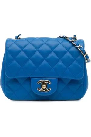 CHANEL Dames, Pre-owned, Blauw, Maat: ONE Size Leer