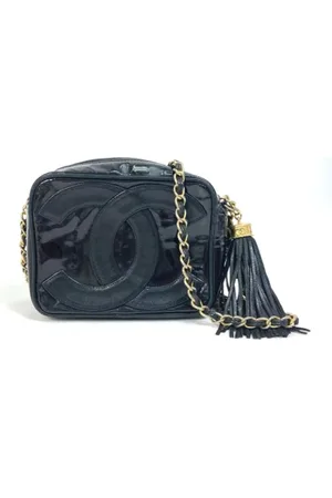 CHANEL Dames, Pre-owned, Zwart, Maat: ONE Size Leer
