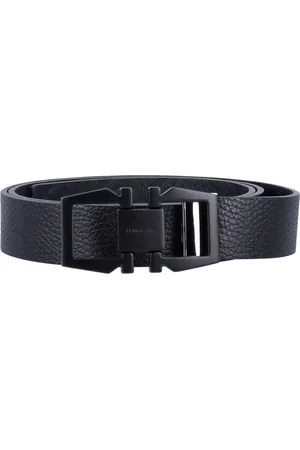 Salvatore Ferragamo Heren, Accessoires, Zwart, Maat: 105 CM Leer