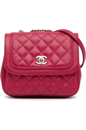 CHANEL Dames, Pre-owned, Roze, Maat: ONE Size Leer