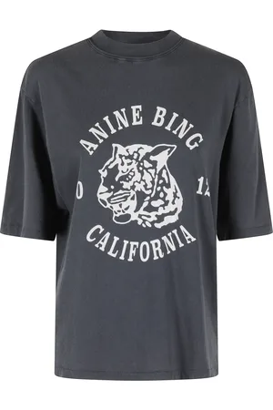 ANINE BING Dames, Tops, Zwart, Maat: S Katoen