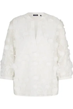 JOOP! Dames, Blouses & Shirts, Wit, Maat: S Viscose