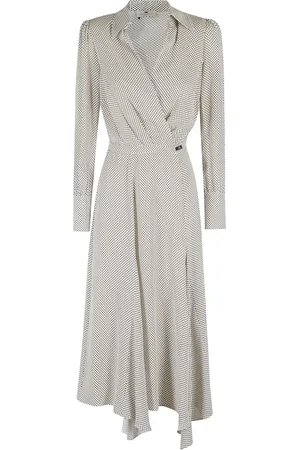 Elisabetta Franchi Dames, Jurken, Wit, Maat: S Viscose