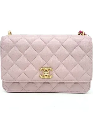 CHANEL Dames, Pre-owned, Roze, Maat: ONE Size Leer