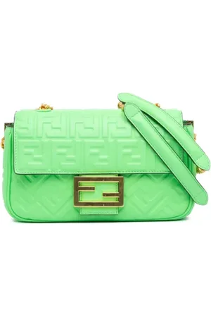 Fendi Dames, Pre-owned, Groen, Maat: ONE Size Leer