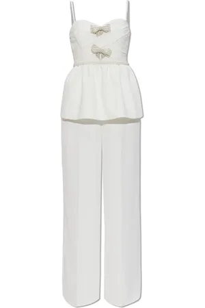 Self-Portrait Dames, Jumpsuits & Playsuits, Wit, Maat: 2XS Tweed