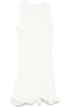 Msgm Dames, Jurken, Wit, Maat: 2XS Katoen