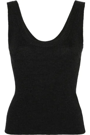 Brunello Cucinelli Dames, Tops, Zwart, Maat: M Wol