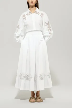 Luisa Cerano Dames, Rokken, Wit, Maat: XL Katoen