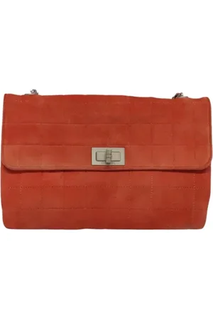 CHANEL Dames, Pre-owned, Rood, Maat: ONE Size Suède