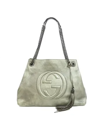 Gucci Dames, Pre-owned, Grijs, Maat: ONE Size Leer