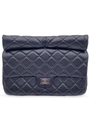 CHANEL Dames, Pre-owned, Blauw, Maat: ONE Size Leer