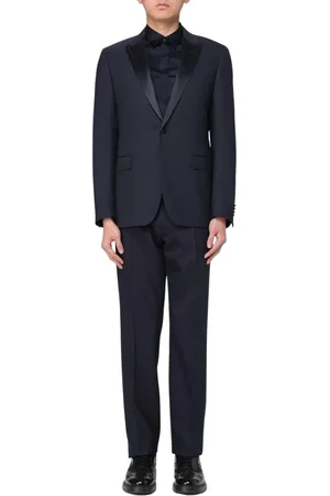 LARDINI Heren, Pakken, Blauw, Maat: XL Wol
