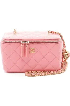 CHANEL Dames, Pre-owned, Roze, Maat: ONE Size Leer